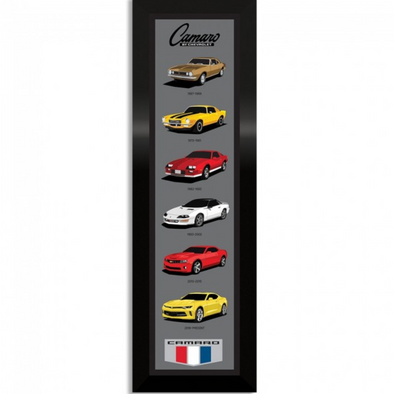 Camaro Generations Canvas Panel Art 11"x35"