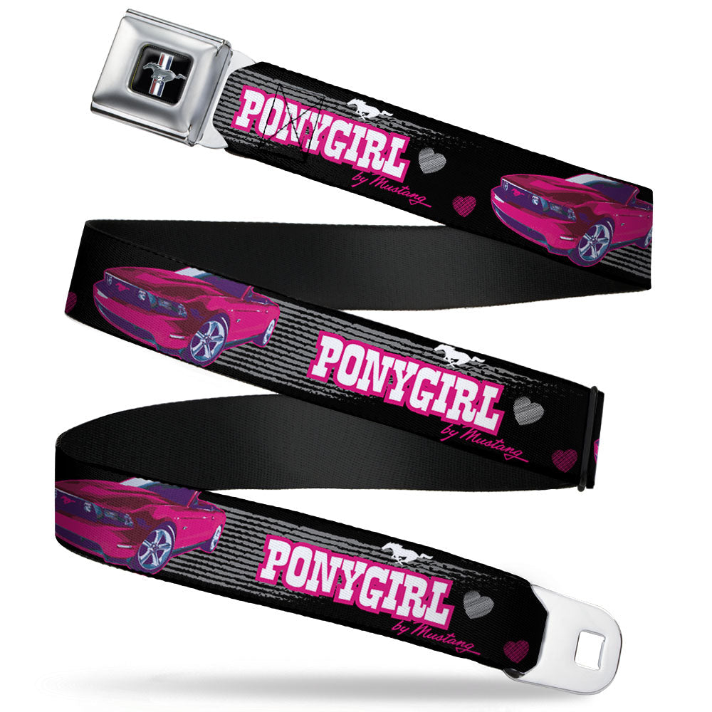 Ford Mustang Emblem Pony Girl Tire Tread Seatbelt Belt