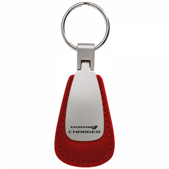 charger-leather-teardrop-key-fob-red-42606-classic-auto-store-online