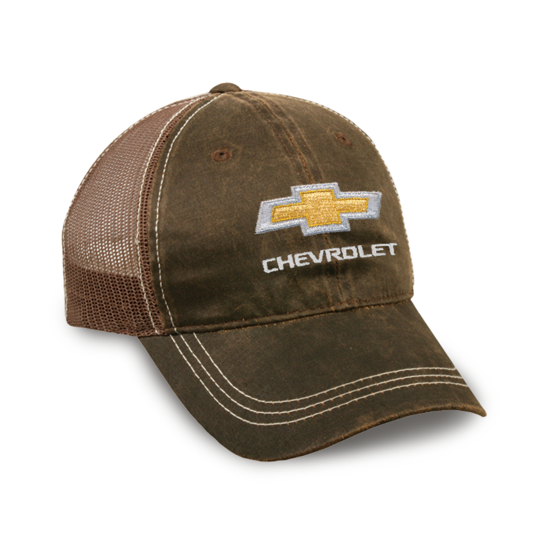 Chevrolet Gold Bowtie Weathered Mesh Hat
