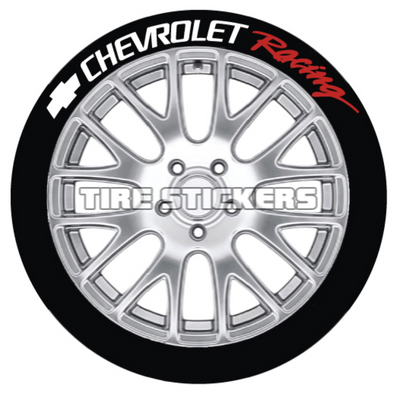 Chevrolet Racing Tire Stickers - 4 of Each