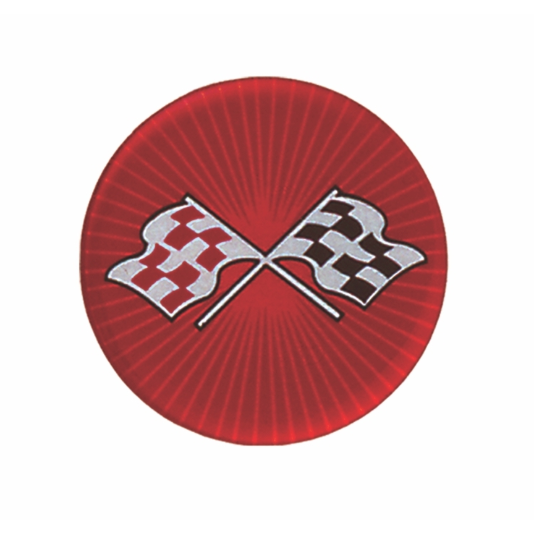 Chevrolet Red Cross Flag Emblem Decal - Size 44mm (1.75")