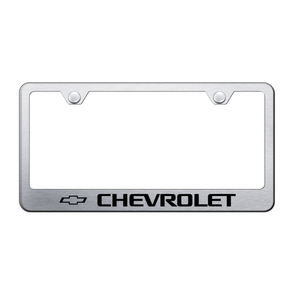 Chevrolet Stainless Steel Frame - Laser Etched Brushed