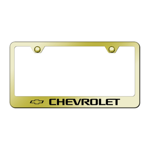 Chevrolet Stainless Steel Frame - Laser Etched Gold