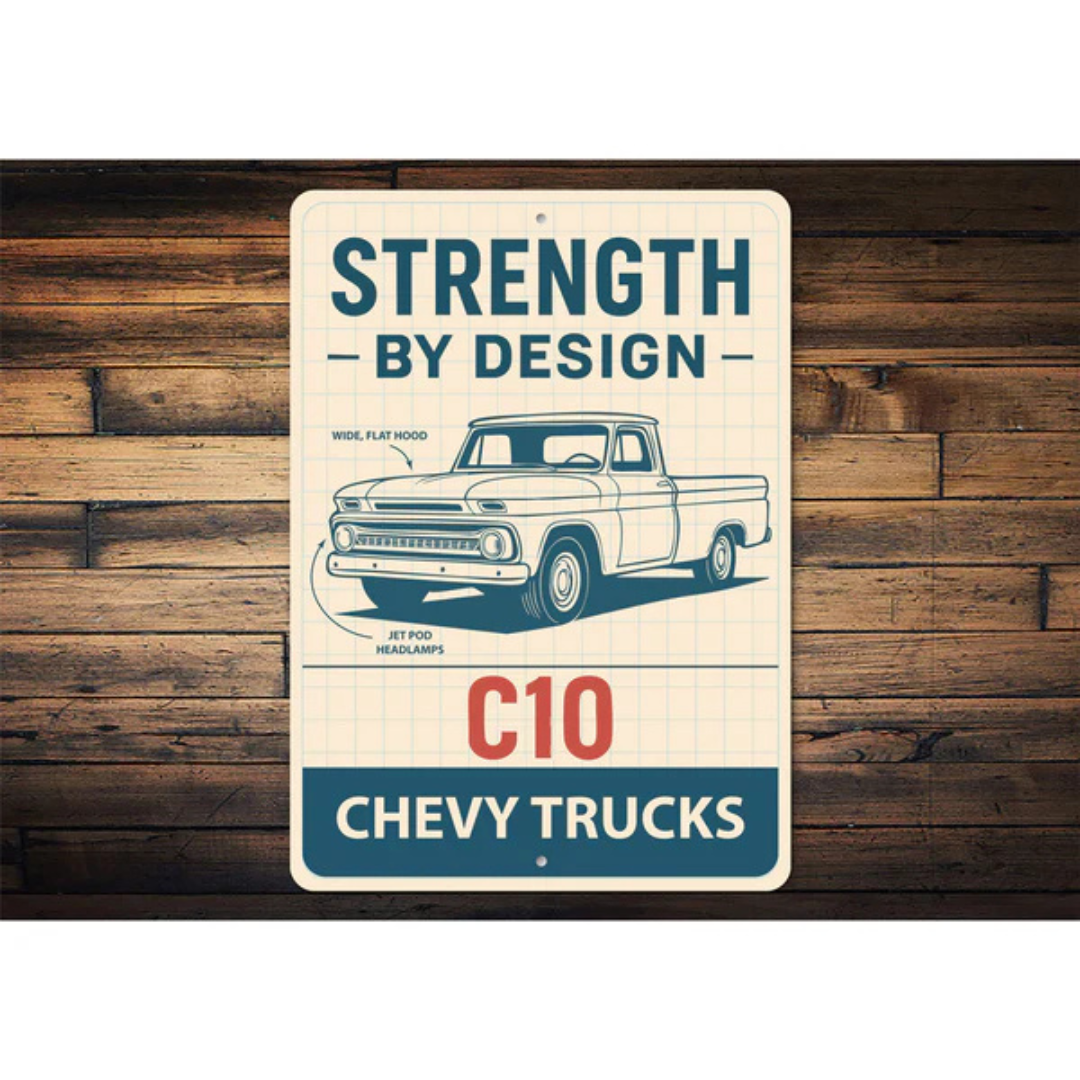 Chevy C10 Trucks Strength By Design Chevrolet Sign