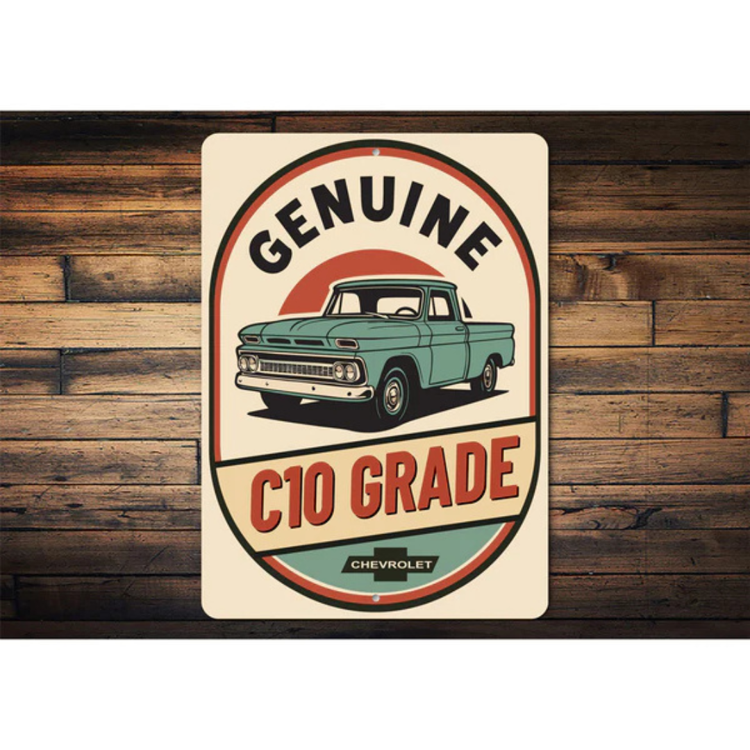 Genuine C10 Grade Chevy Trucks Chevrolet Sign