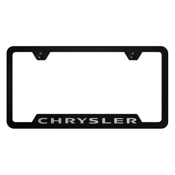 Chrysler Cut-Out Frame - Laser Etched Black