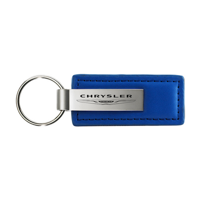 Chrysler Leather Key Fob in Blue