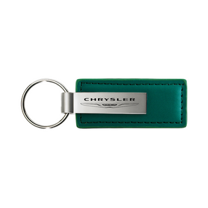 Chrysler Leather Key Fob in Green