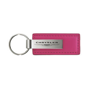 Chrysler Leather Key Fob in Pink
