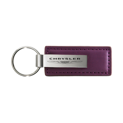 Chrysler Leather Key Fob in Purple