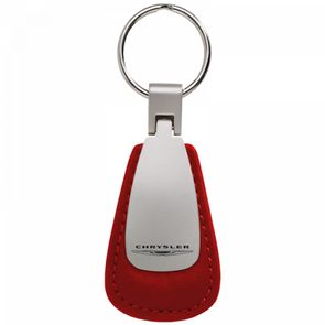 Chrysler Leather Teardrop Key Fob - Red