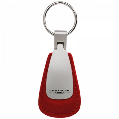 Chrysler Leather Teardrop Key Fob - Red