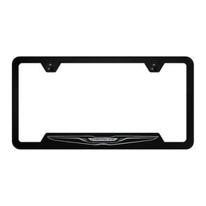 Chrysler Logo Cut-Out Frame - Laser Etched Black