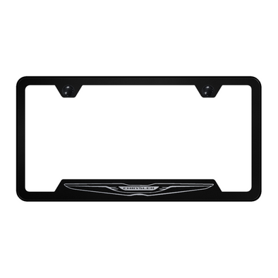 Chrysler Logo Cut-Out Frame - Laser Etched Black