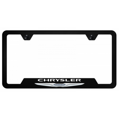 Chrysler Name and Logo PC Notched Frame - UV Print on Black