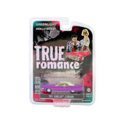 clarence-and-alabamas-1974-cadillac-eldorado-convertible-top-up-hot-pink-with-white-top-and-interior-true-romance-1993-movie-hollywood-series-release-41-1-64-diecast-model-car