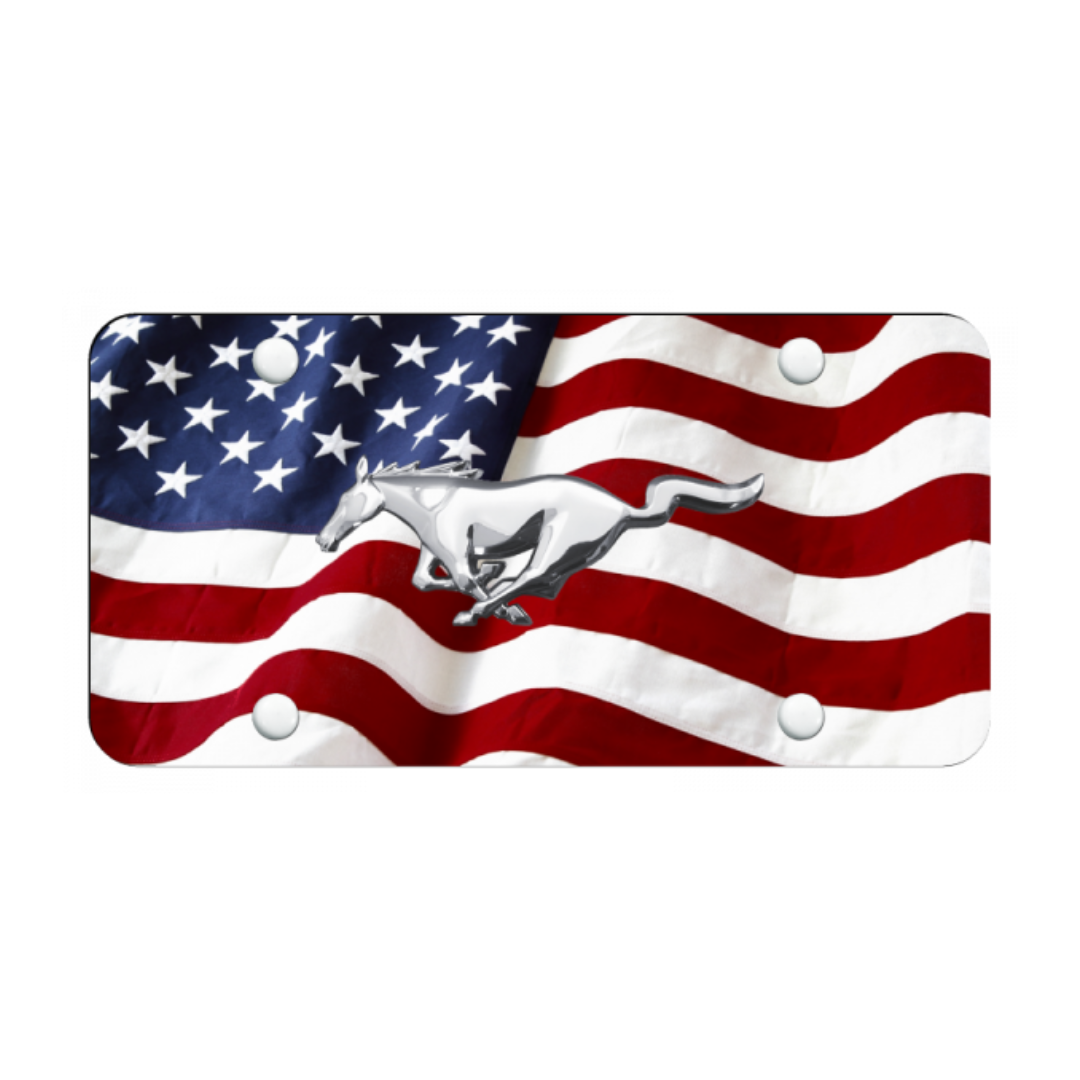 mustang-license-plate-uv-wave-flag