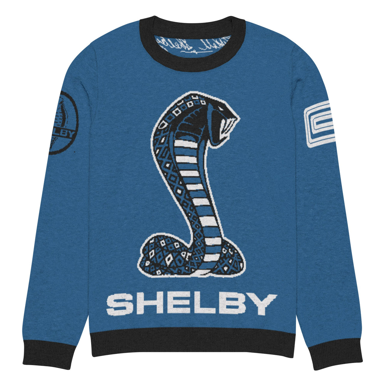 Carroll Shelby Knit Cobra Snake Crew Neck Sweater