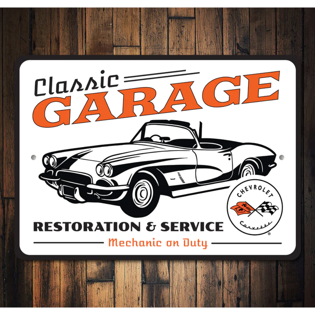 Reproduction Auto Signs Classic Garage Restoration And Service Sign | Classic Auto Store Online