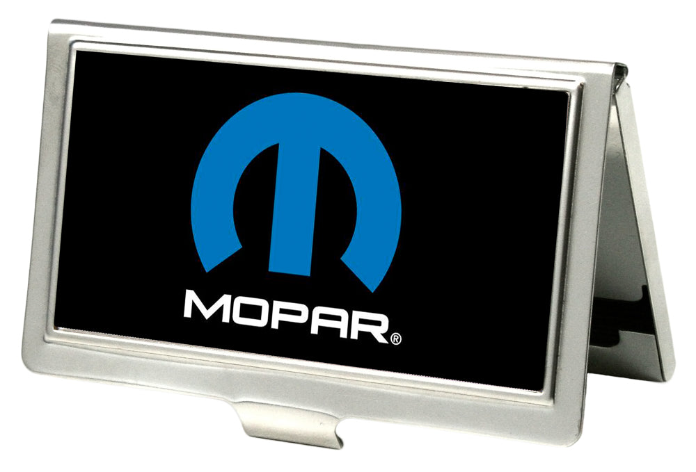 Mopar Logo Black & Blue Business Card Holder - Small