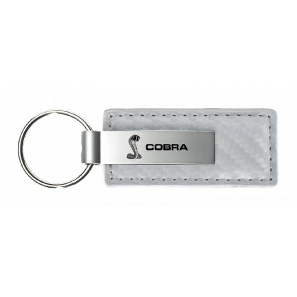 cobra-carbon-fiber-leather-key-fob-white-40204-classic-auto-store-online