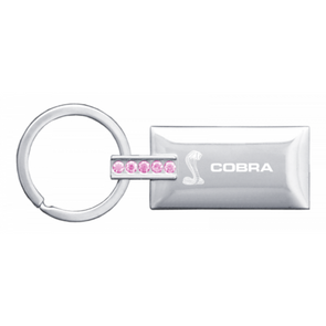 Shelby Cobra Jeweled Rectangular Key Fob - Pink