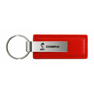 Cobra Leather Key Fob - Red