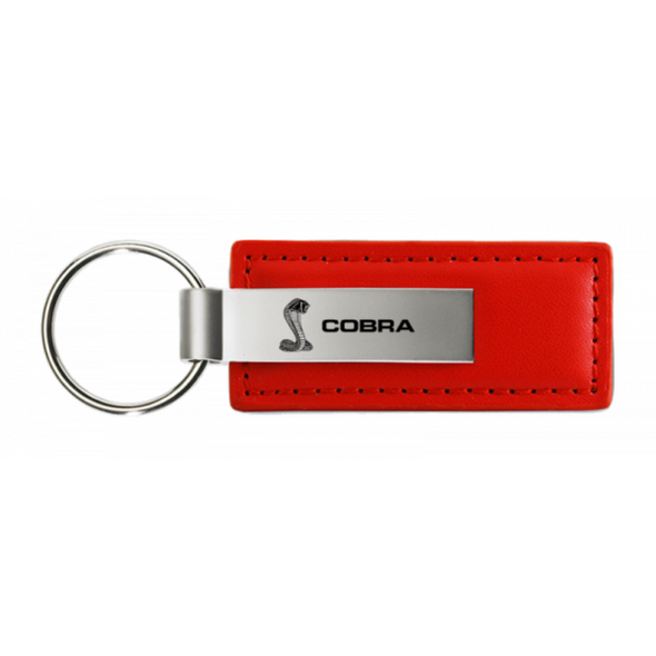 Cobra Leather Key Fob - Red