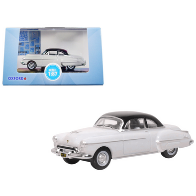 1950 Oldsmobile Rocket 88 Coupe Marol Gray with Black Top 1/87 (HO) Scale Diecast Model Car