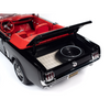 1964 1/2 Ford Mustang Convertible Raven Black with Red Interior "American Muscle" Series 1/18 Diecast Model Car