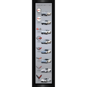 Corvette Generation Silver Art Banner Print with Grommets 90'x20"