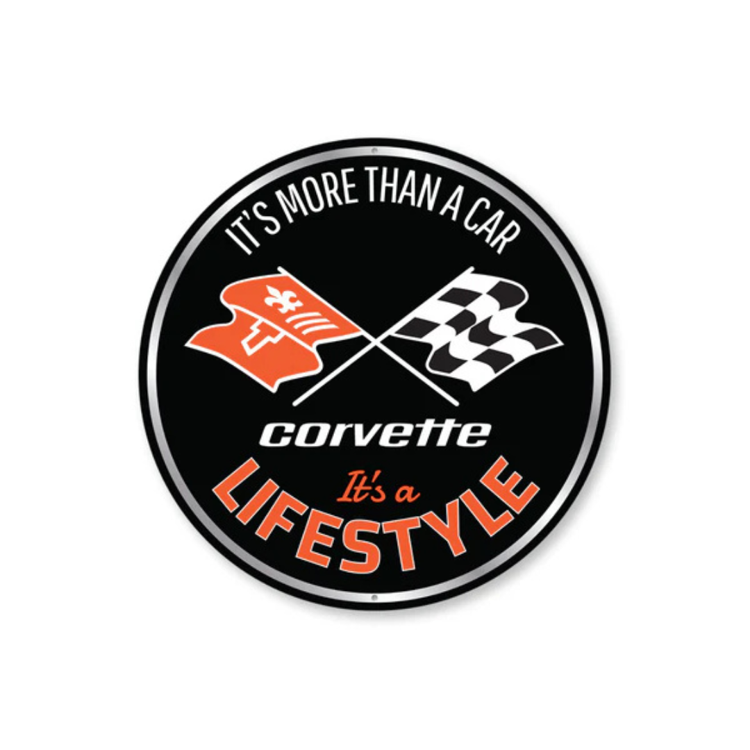 Corvette More Than A Car Its A Lifestyle Round Sign