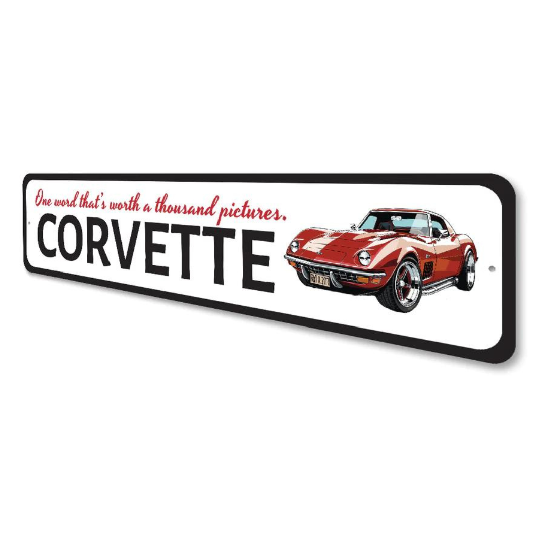 corvette-worth-a-thousand-pictures-sign-aluminum-sign