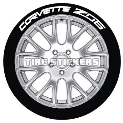 Corvette Z06 Tire Stickers - 4 of Each