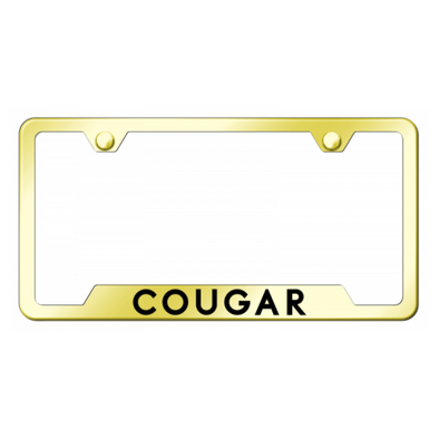 Cougar Cut-Out Frame - Laser Etched Gold