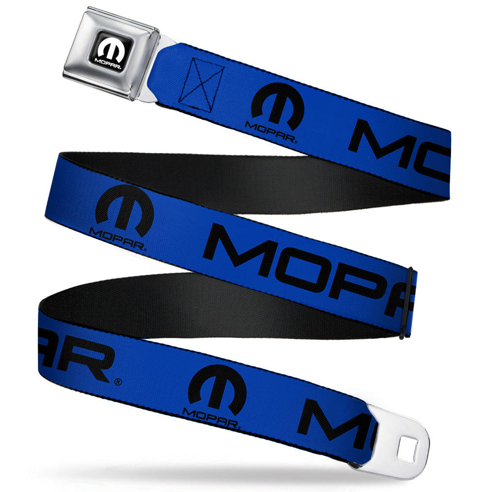 Mopar Logo Blue Seatbelt Belt