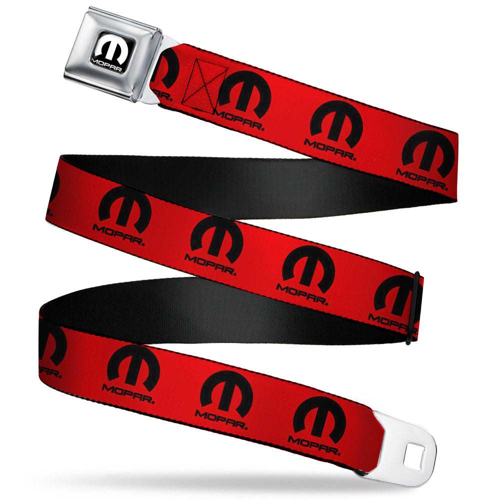 Mopar Logo Red & Black Seatbelt Belt