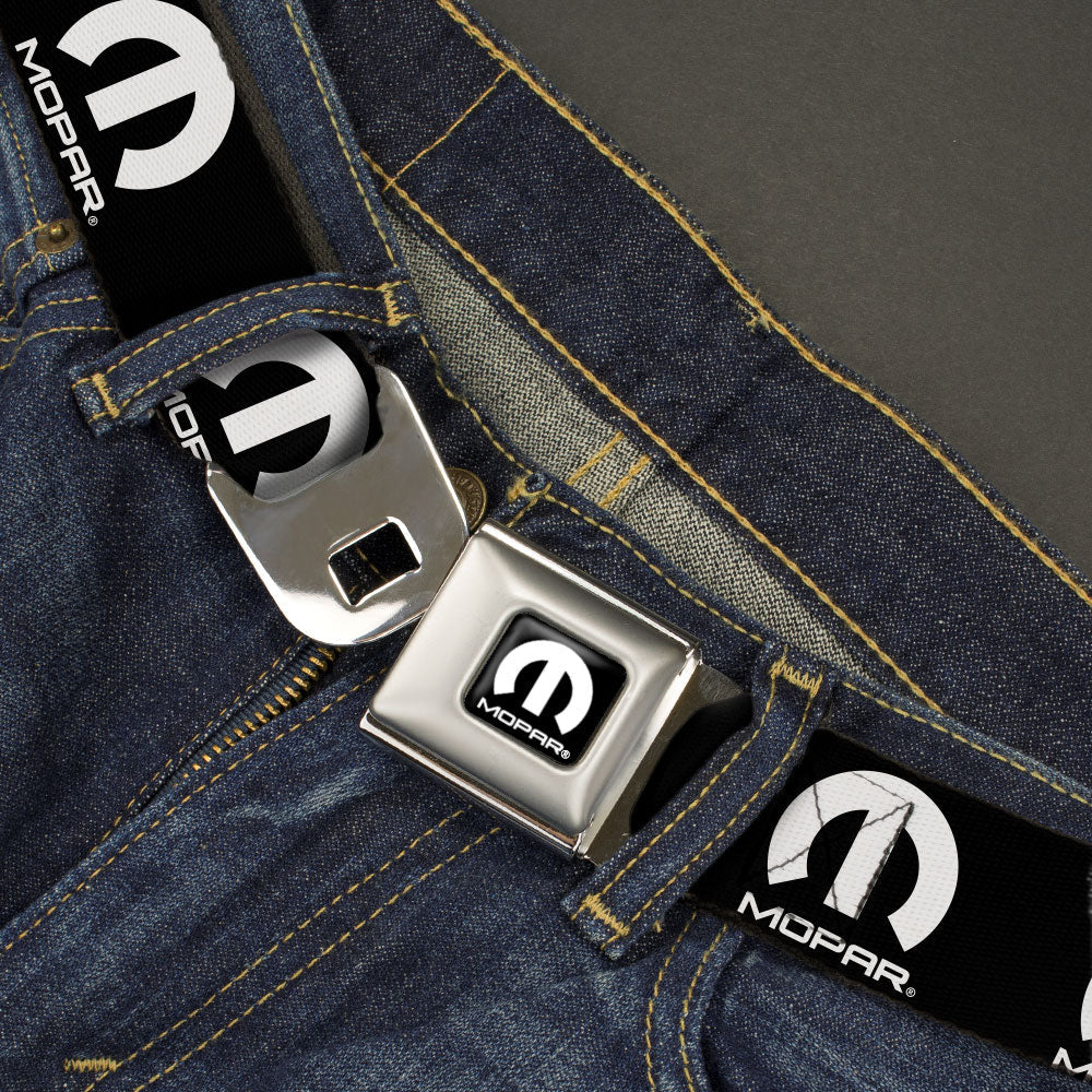 Mopar Black & White Logo Seatbelt Belt