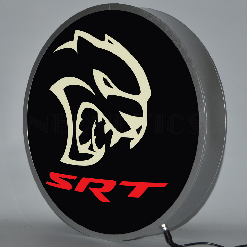 DODGE HELLCAT SRT LED LIGHTED SIGN | Classic Auto Store Online