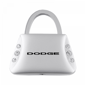 Dodge Jeweled Purse Key Fob - Silver