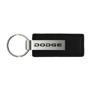 Dodge Leather Key Fob in Black