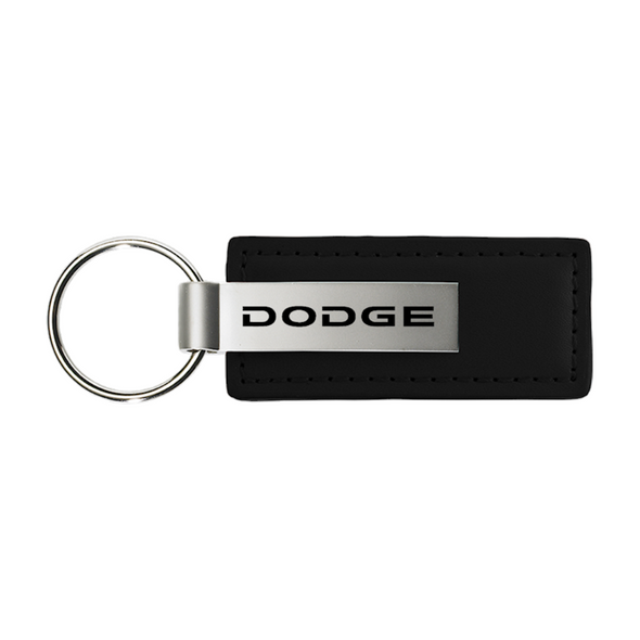 Dodge Leather Key Fob in Black