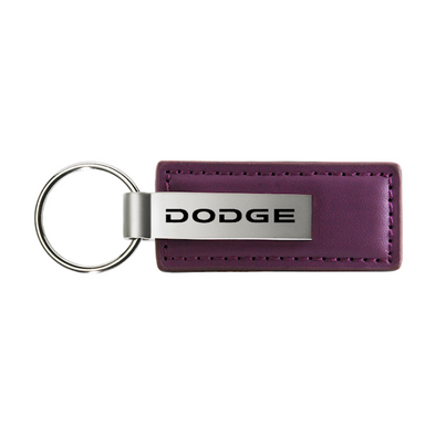 Dodge Leather Key Fob in Purple