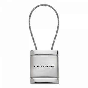 Dodge Satin-Chrome Cable Key Fob - Silver
