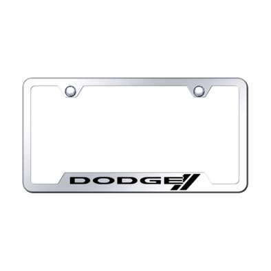 Dodge Stripe Cut-Out Frame - Laser Etched Mirrored