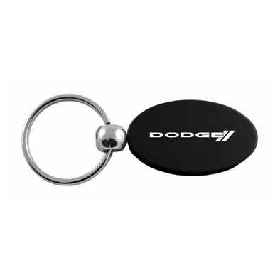 Dodge Stripe Oval Key Fob in Black