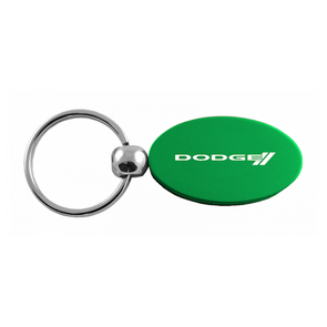 Dodge Stripe Oval Key Fob in Green