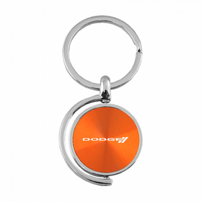 Dodge Stripe Spinner Key Fob in Orange