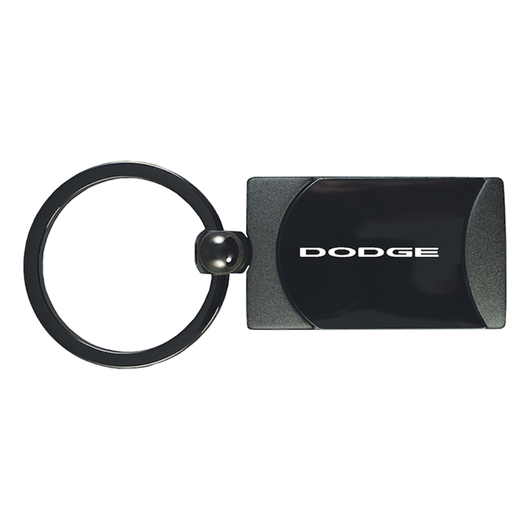 Dodge Two-Tone Rectangular Key Fob in Gun Metal | Classic Auto Store Online